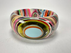 Jackie Brazil "All Sorts "Liquorice w/Cat Eye Mix Colours 3.4cm Bangle ( B2444 )