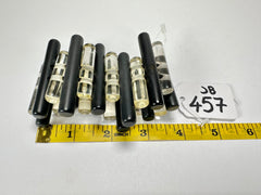 Jackie Brazil "Pipas" Thin Mix Black & Transparent Cylinders Resin Bracelet ( B2198 )