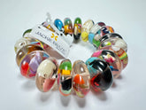 Jackie Brazil "Ana" Cascade Elasticated Wheels Resin Bracelet ( B0910 )