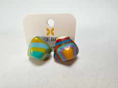Jackie Brazil "Camille" Kandinsky Abstract Resin Earrings ( E1053 )