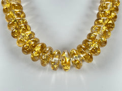 Jackie Brazil "Ana" Gold Flakes Resin Wheels 50cm Necklace ( N0042 )