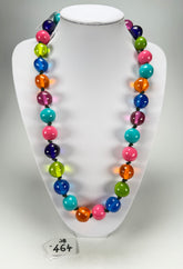 Jackie Brazil "Lola" Transparent Paris Mix Medium Spheres 70cm Resin Necklace ( N2695 )