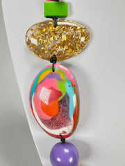 Jackie Brazil "Fusion" Mix Colours Long 75cm Bead Necklace ( N0040 )