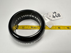 Jackie Brazil "Bar Code" Black & White Solid Round 3.4cm Bangle ( B2162 )