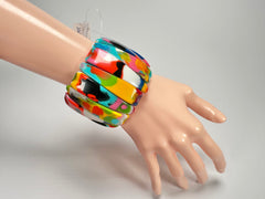 Jackie Brazil "Tulip" Kandinsky Elasticated Bracelet ( B0026 )