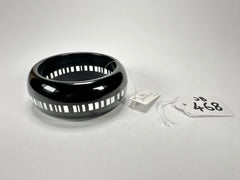 Jackie Brazil "Bar Code" Black & White Solid Round 3.4cm Bangle ( B2162 )
