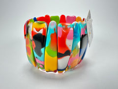 Jackie Brazil "Tulip" Kandinsky Elasticated Bracelet ( B0026 )