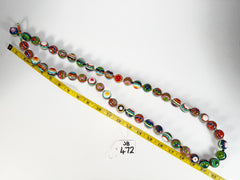 Jackie Brazil "Lola" Liquorice Stripes Medium Spheres 110cm Resin Necklace ( N2900 )