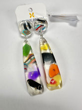 Jackie Brazil "Mel" Cascade Stud & Leaf On Pin Resin Earrings ( E4500 )