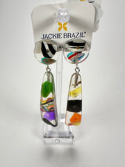 Jackie Brazil "Mel" Cascade Stud & Leaf On Pin Resin Earrings ( E4500 )