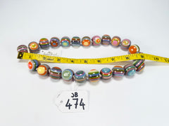 Jackie Brazil "Cat Eyes" Spring Colour Liquorice Balls Resin Necklace 50cm ( N0894 )