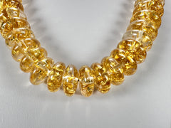 Jackie Brazil "Ana" Gold Flakes Resin Wheels 50cm Necklace ( N0042 )