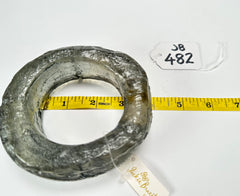 Jackie Brazil "Smoked Crystal" Charcoal Donut Solid Round Large Bangle ( B2790 )