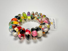 Jackie Brazil "Ana" Cascade Elasticated Wheels Resin Bracelet ( B0910 )