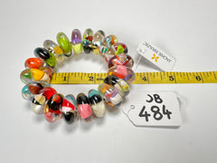 Jackie Brazil "Ana" Cascade Elasticated Wheels Resin Bracelet ( B0910 )