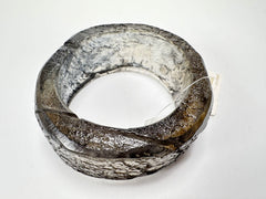 Jackie Brazil "Smoked Crystal" Charcoal Donut Solid Round Medium Bangle ( B2876 )