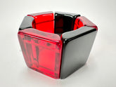Jackie Brazil "Sabrina" Transparent Red & Black Gloss Elasticated Bracelet ( B0225 )