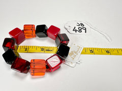 Jackie Brazil "Passion Mix" Liquorice Small Cubes Bracelet ( B0224 )