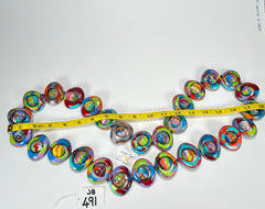 Jackie Brazil "Saturn" Kandinsky Disc & Ball Long 110cm Necklace ( N0054 )