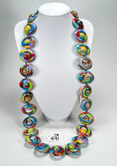 Jackie Brazil "Saturn" Kandinsky Disc & Ball Long 110cm Necklace ( N0054 )
