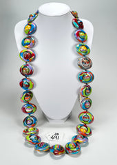 Jackie Brazil "Saturn" Kandinsky Disc & Ball Long 110cm Necklace ( N0054 )