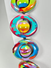 Jackie Brazil "Saturn" Kandinsky Disc & Ball Long 110cm Necklace ( N0054 )