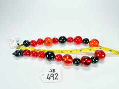 Jackie Brazil "Large Spheres" Passion Mix Short Abstract Necklace 50cm ( N2692 )