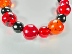 Jackie Brazil "Large Spheres" Passion Mix Short Abstract Necklace 50cm ( N2692 )