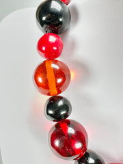 Jackie Brazil "Large Spheres" Passion Mix Short Abstract Necklace 50cm ( N2692 )
