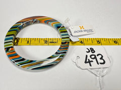 Jackie Brazil "Olympic Circles" Liquorice Allsorts Winter Colour 0.5cm Resin Bangle ( B2336 )