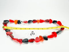 Jackie Brazil "Diamonds" Passion Mix Flintstone Bone 80cm Necklace ( N0080 )