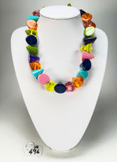 Jackie Brazil "KL Kones" Transparent Paris Mix Large Cones Necklace ( N2896 )