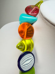 Jackie Brazil "KL Kones" Transparent Paris Mix Large Cones Necklace ( N2896 )