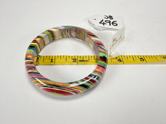 Jackie Brazil "Thin Cat Eye" Liquorice Allsorts with Cat Eye Mix Colours 1.3cm Resin Bangle ( B1151 )