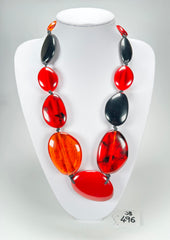 Jackie Brazil "Passion Mix" Long Flat Riverstones 65cm Necklace ( N3700 )