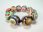 Jackie Brazil "Cat Eyes" Liquorice Allsorts Balls Mix Colours Resin Bracelet ( B0885 )