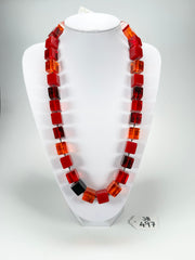 Jackie Brazil "Passion Mix" Liquorice Small Cubes 65cm Necklace ( N0046 )