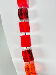 Jackie Brazil "Passion Mix" Liquorice Small Cubes 65cm Necklace ( N0046 )