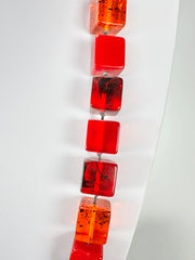 Jackie Brazil "Passion Mix" Liquorice Small Cubes 65cm Necklace ( N0046 )