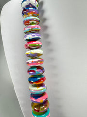 Jackie Brazil "Ana" Kandinsky Resin Wheels 70cm Necklace ( N0044 )