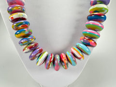 Jackie Brazil "Ana" Kandinsky Resin Wheels 70cm Necklace ( N0044 )