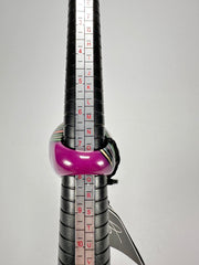 Jackie Brazil "Darning" Purple Swirls Concave Large Ring ( R3196 ) Size UK - P / US- 7.5