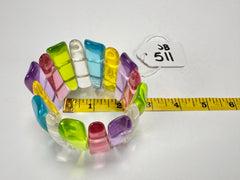 Jackie Brazil "Tulip" Transparent Paris Mix Elasticated Bracelet ( B0026 )