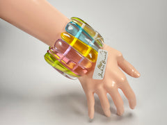 Jackie Brazil "Tulip" Transparent Paris Mix Elasticated Bracelet ( B0026 )