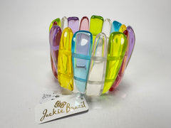 Jackie Brazil "Tulip" Transparent Paris Mix Elasticated Bracelet ( B0026 )
