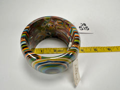 Jackie Brazil "Tiger" Liquorice Allsorts with Cat Eye Winter Colour 5cm Resin Bangle ( B0932 )