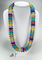 Jackie Brazil "Ana" Transparent Summer Mix Resin Wheels 70cm Necklace ( N0044 )