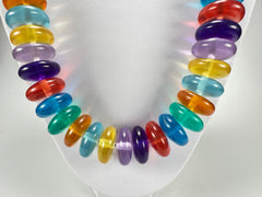 Jackie Brazil "Ana" Transparent Summer Mix Resin Wheels 70cm Necklace ( N0044 )