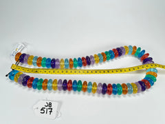 Jackie Brazil "Ana" Transparent Summer Mix Resin Wheels 70cm Necklace ( N0044 )