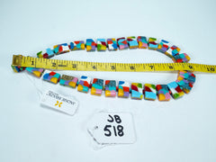 Jackie Brazil "Romeo" Kandinsky Linked Rectangle Beads Necklace ( N0034 )